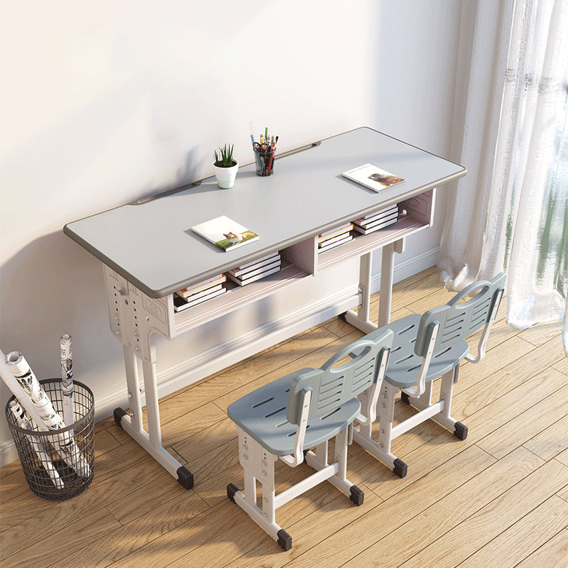 Contemporary Children's Desk with Wooden Top Table and Chairs Set