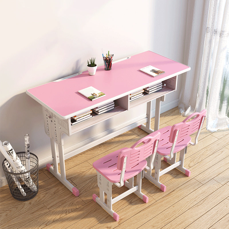 Contemporary Children's Desk with Wooden Top Table and Chairs Set