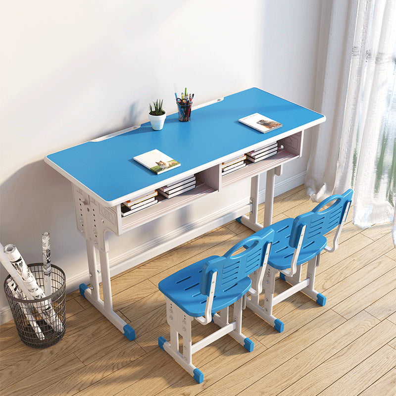 Contemporary Children's Desk with Wooden Top Table and Chairs Set