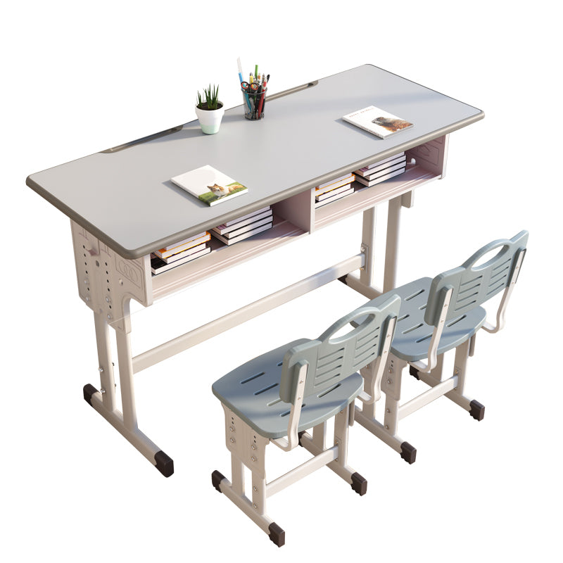 Contemporary Children's Desk with Wooden Top Table and Chairs Set