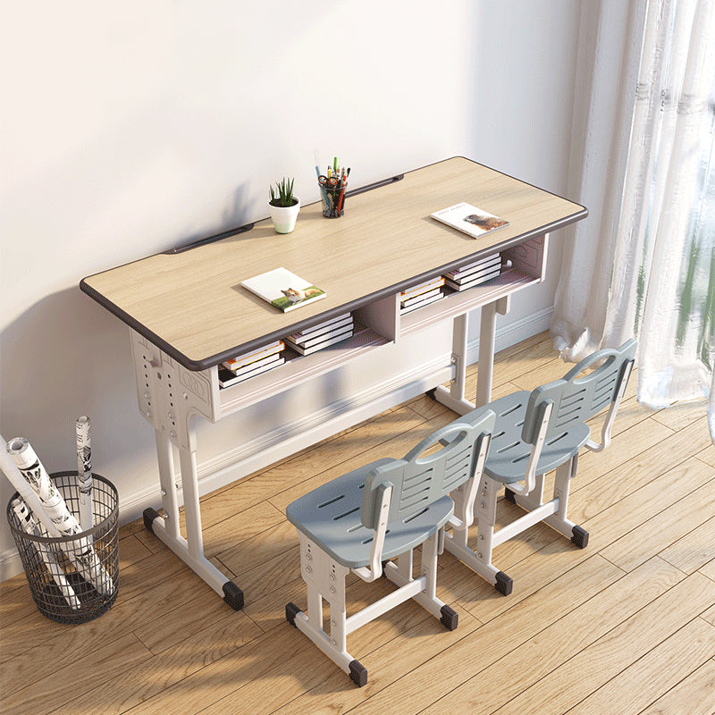 Contemporary Children's Desk with Wooden Top Table and Chairs Set