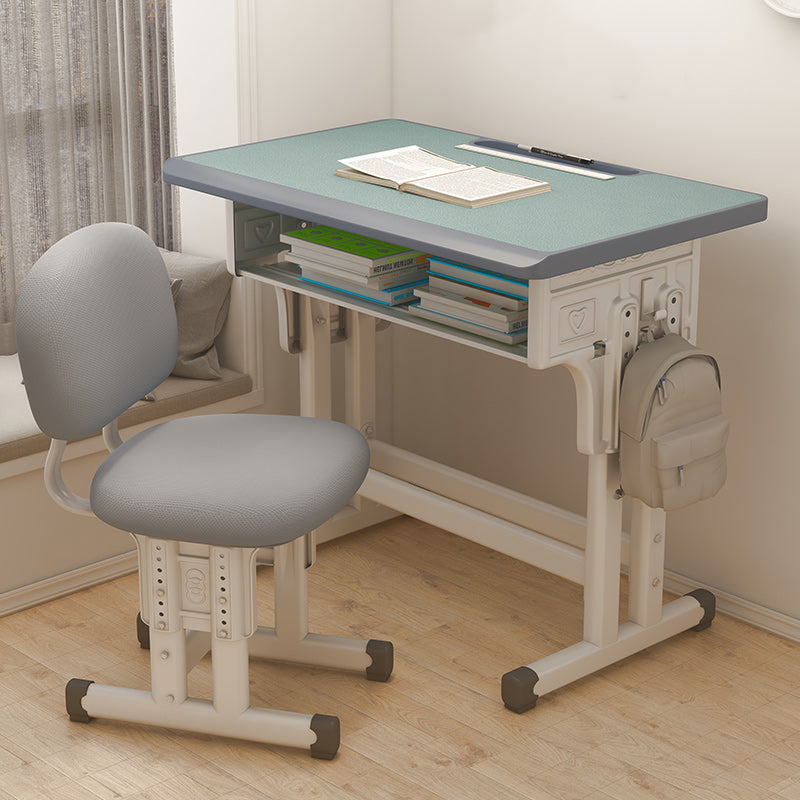 Multifunctional Lifting Study Desk Desk with Hutch and Chair Wooden Student Desk