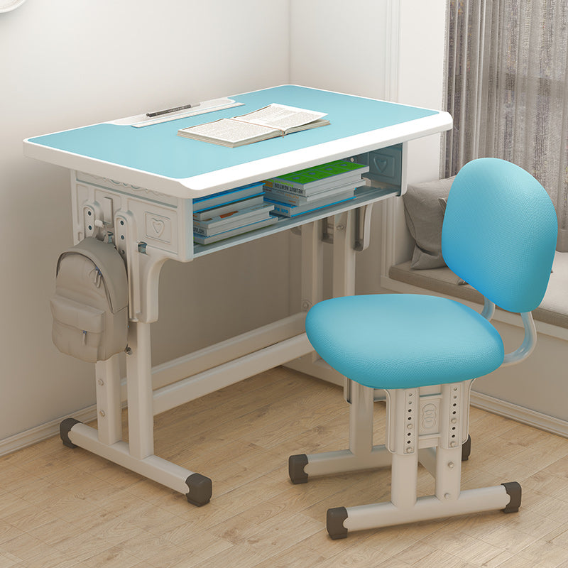 Multifunctional Lifting Study Desk Desk with Hutch and Chair Wooden Student Desk