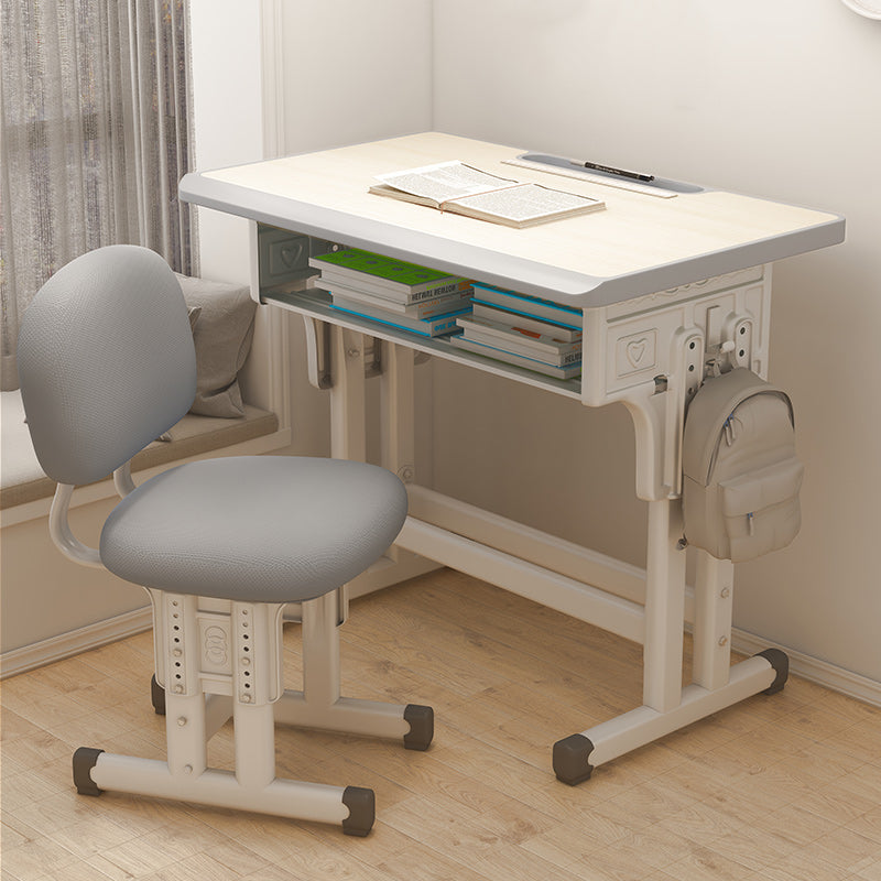 Multifunctional Lifting Study Desk Desk with Hutch and Chair Wooden Student Desk