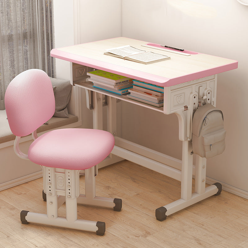 Multifunctional Lifting Study Desk Desk with Hutch and Chair Wooden Student Desk