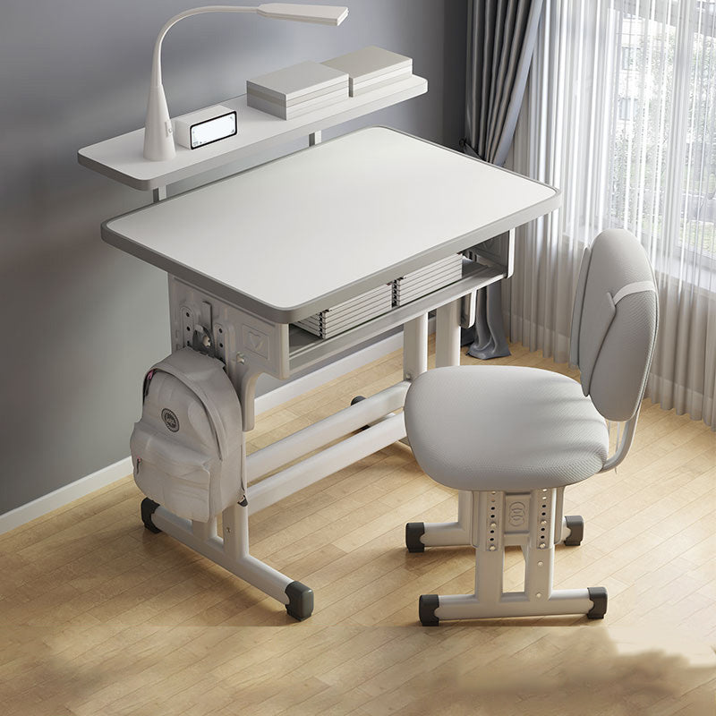 Multifunctional Lifting Study Desk Desk with Hutch and Chair Wooden Student Desk