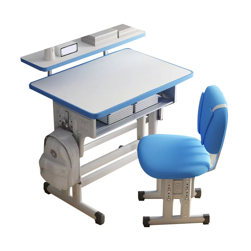 Multifunctional Lifting Study Desk Desk with Hutch and Chair Wooden Student Desk