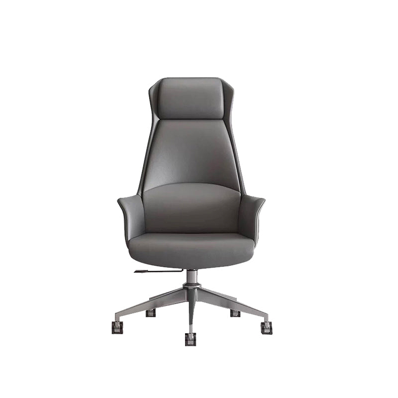 Modern Chair Armless Leather Adjustable Seat Height Desk Chair with Wheels