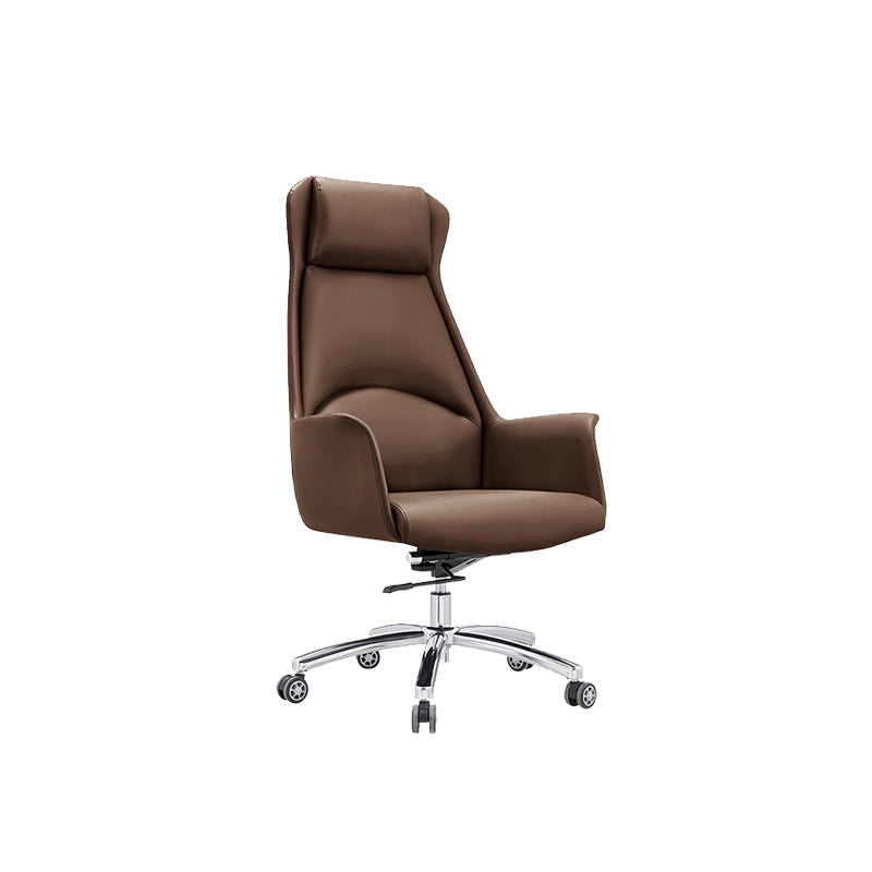 Modern Chair Armless Leather Adjustable Seat Height Desk Chair with Wheels