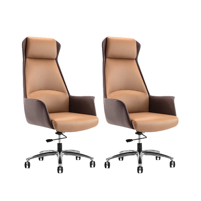 Modern Chair Armless Leather Adjustable Seat Height Desk Chair with Wheels