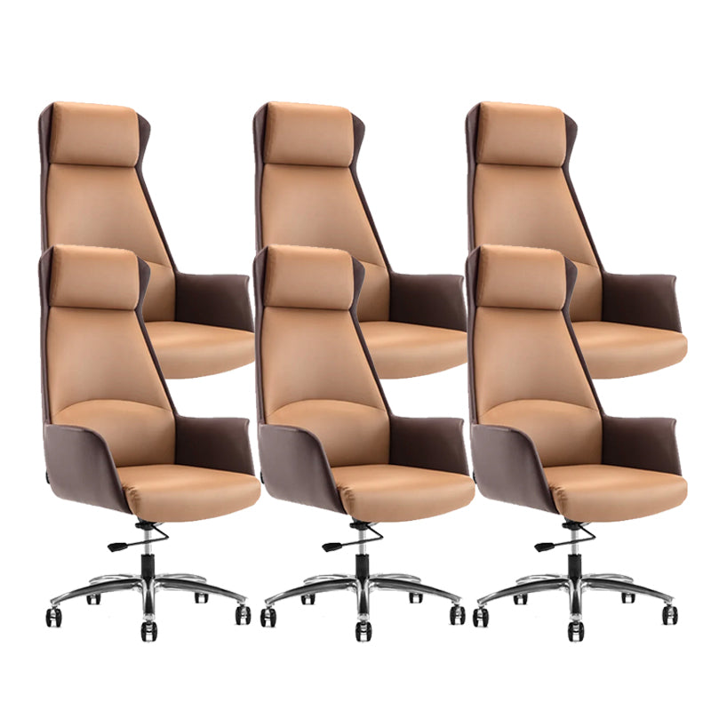 Modern Chair Armless Leather Adjustable Seat Height Desk Chair with Wheels