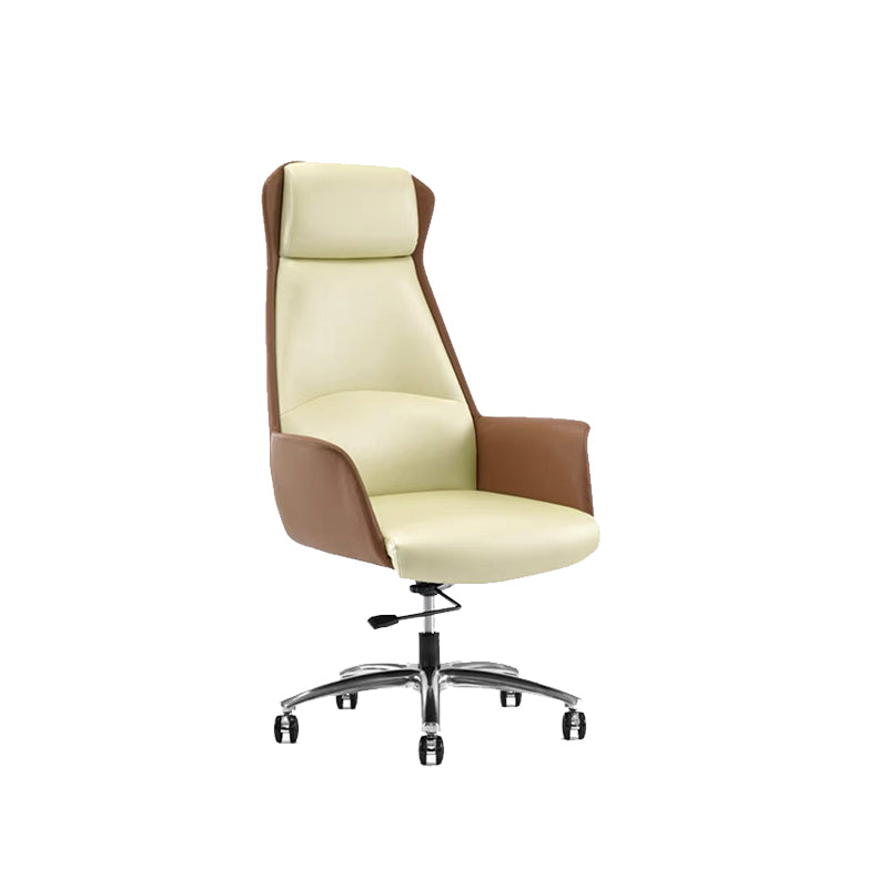 Modern Chair Armless Leather Adjustable Seat Height Desk Chair with Wheels