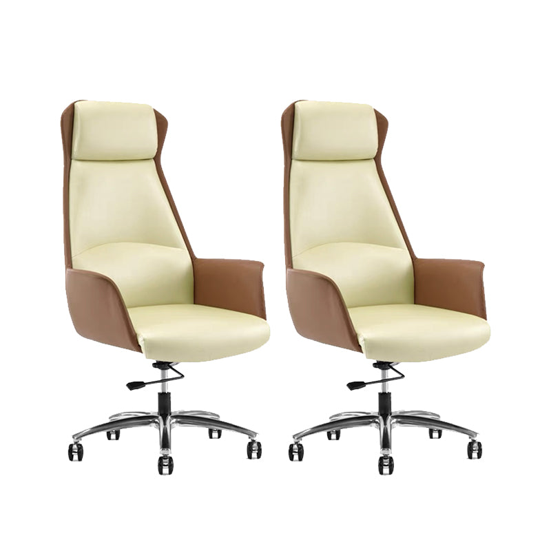 Modern Chair Armless Leather Adjustable Seat Height Desk Chair with Wheels