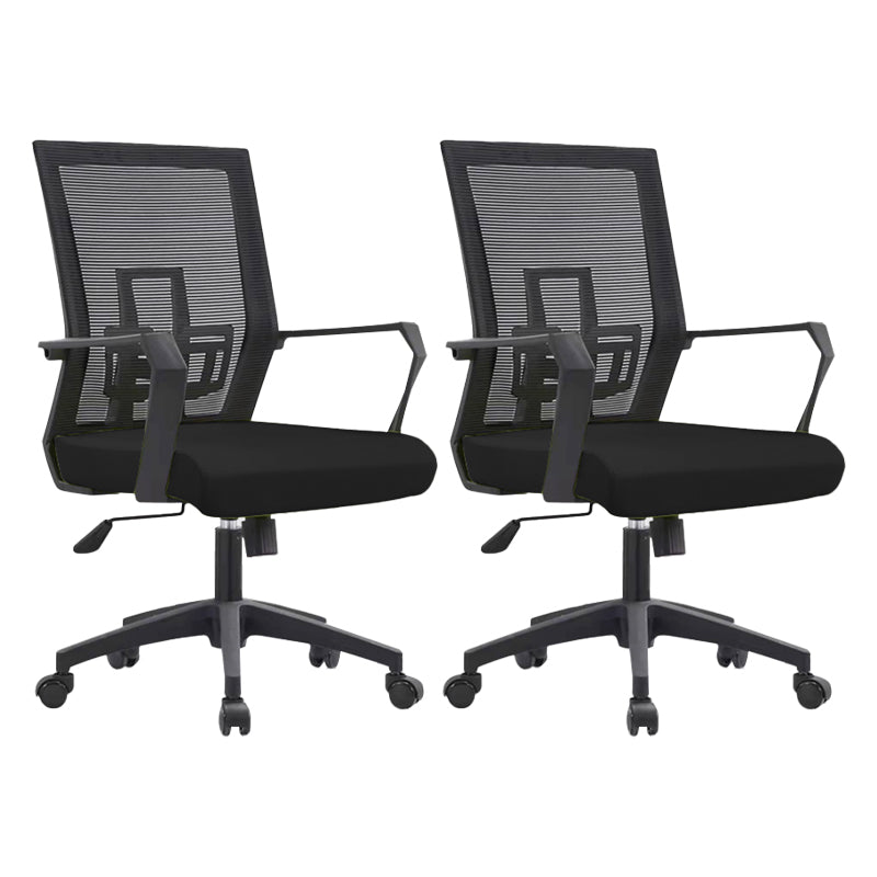 Fixed Arms Desk Chair Modern Swivel Chair with Breathable AirGrid