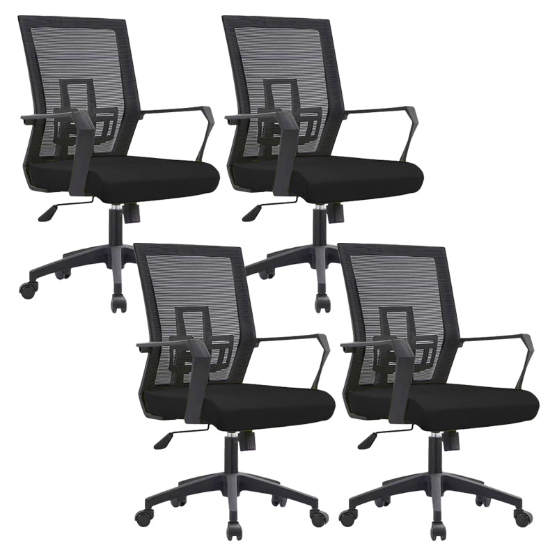 Fixed Arms Desk Chair Modern Swivel Chair with Breathable AirGrid