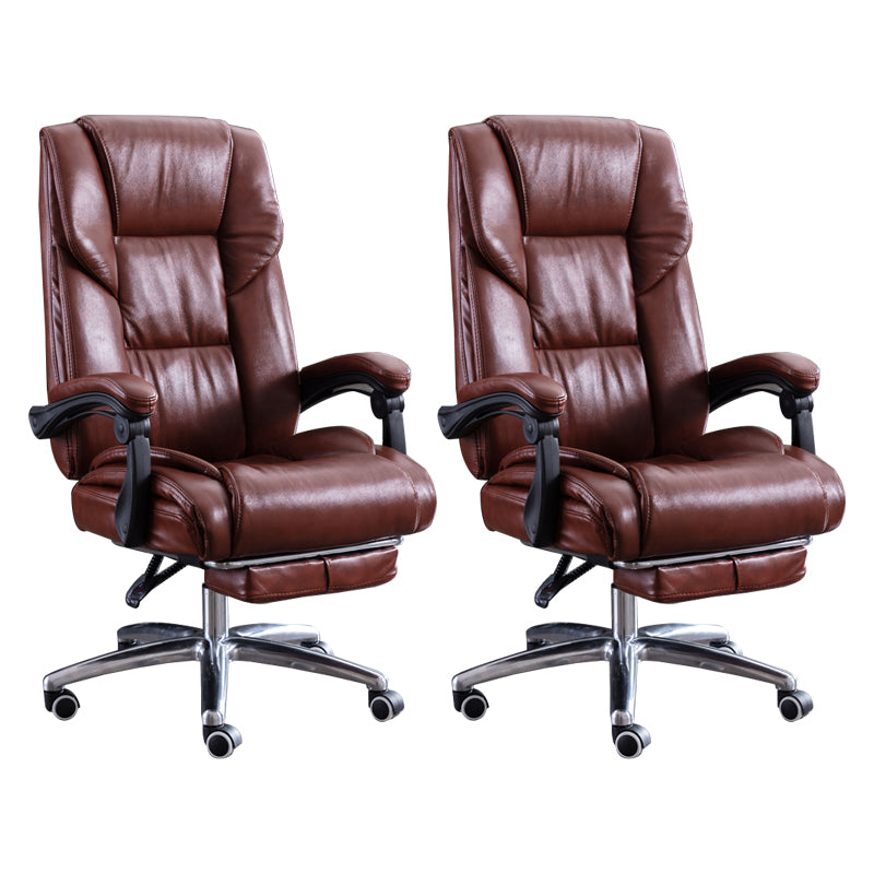 Removable Arms Desk Chair Modern No Distressing Leather Ergonomic Office Chair