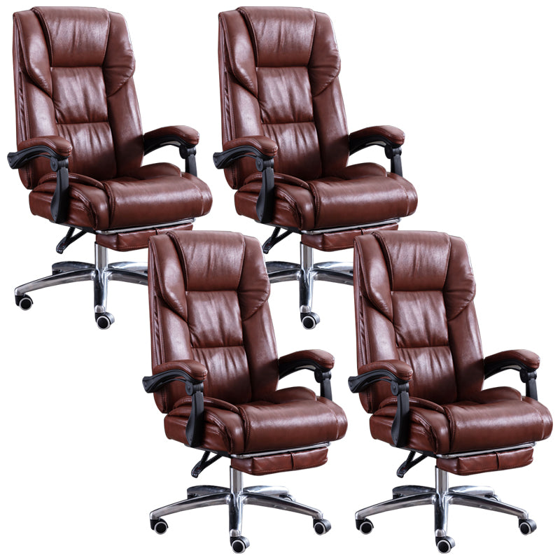 Removable Arms Desk Chair Modern No Distressing Leather Ergonomic Office Chair