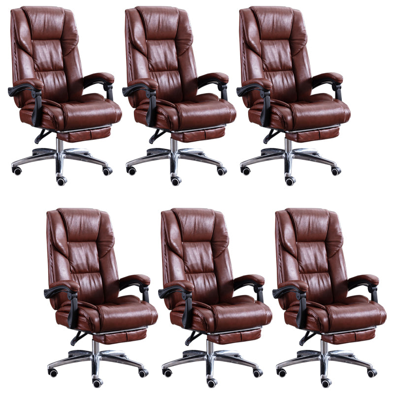 Removable Arms Desk Chair Modern No Distressing Leather Ergonomic Office Chair