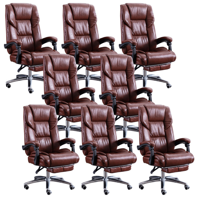 Removable Arms Desk Chair Modern No Distressing Leather Ergonomic Office Chair