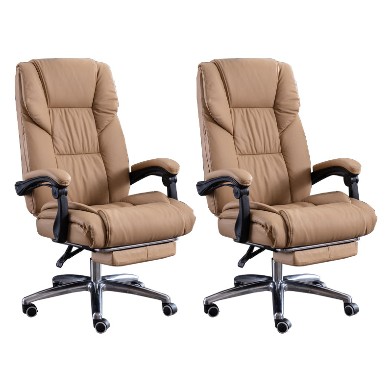 Removable Arms Desk Chair Modern No Distressing Leather Ergonomic Office Chair