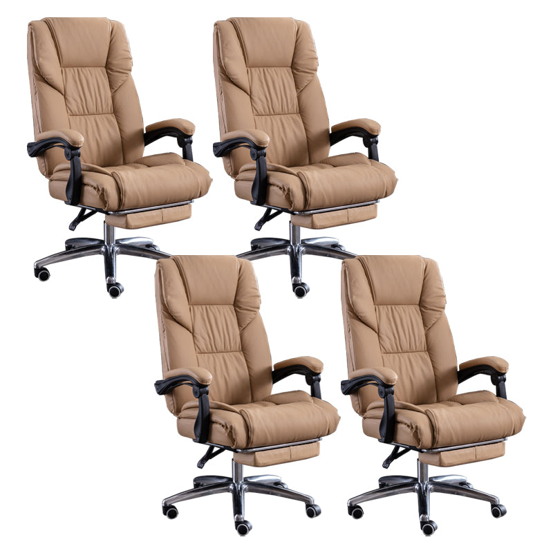 Removable Arms Desk Chair Modern No Distressing Leather Ergonomic Office Chair