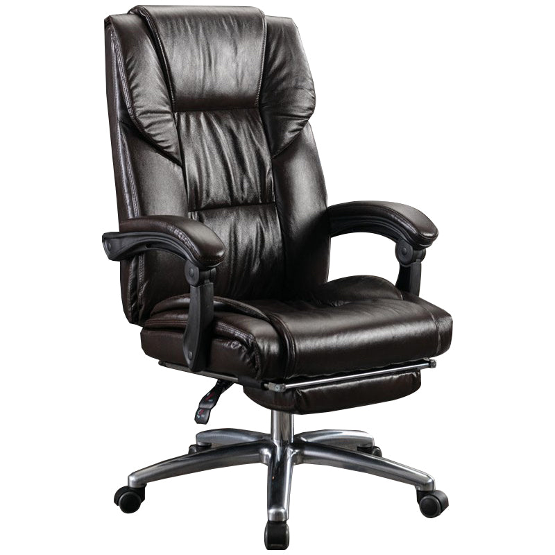 Removable Arms Desk Chair Modern No Distressing Leather Ergonomic Office Chair