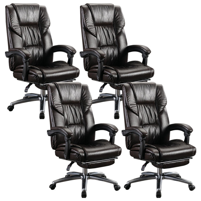 Removable Arms Desk Chair Modern No Distressing Leather Ergonomic Office Chair