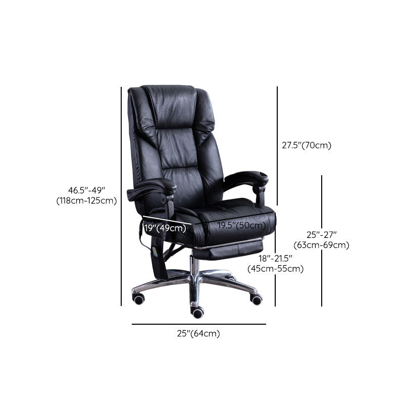 Removable Arms Desk Chair Modern No Distressing Leather Ergonomic Office Chair