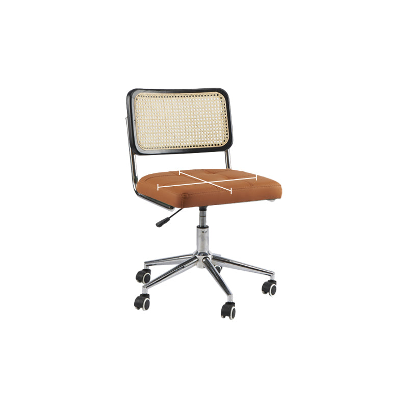 Modern Office Chair Leather Adjustable Seat Height Chair with Wheels