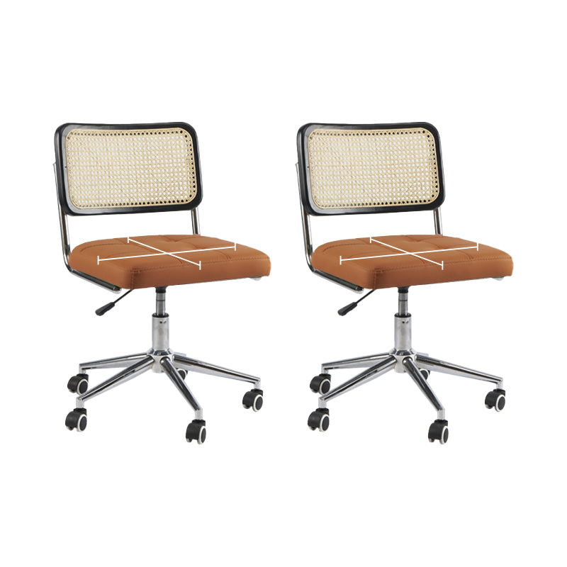 Modern Office Chair Leather Adjustable Seat Height Chair with Wheels