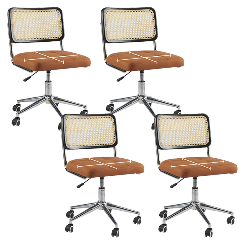 Modern Office Chair Leather Adjustable Seat Height Chair with Wheels