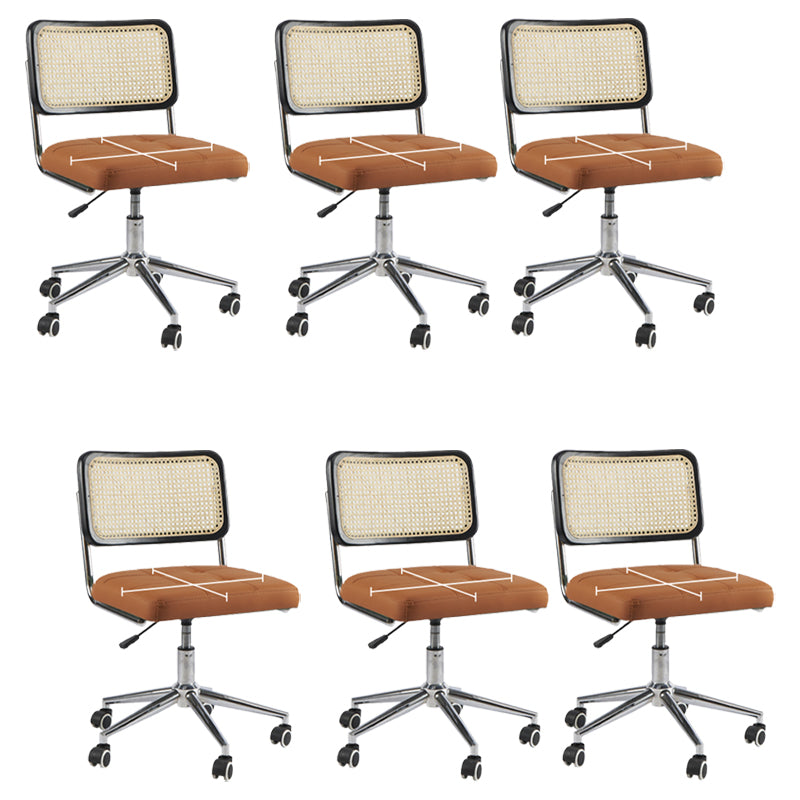 Modern Office Chair Leather Adjustable Seat Height Chair with Wheels