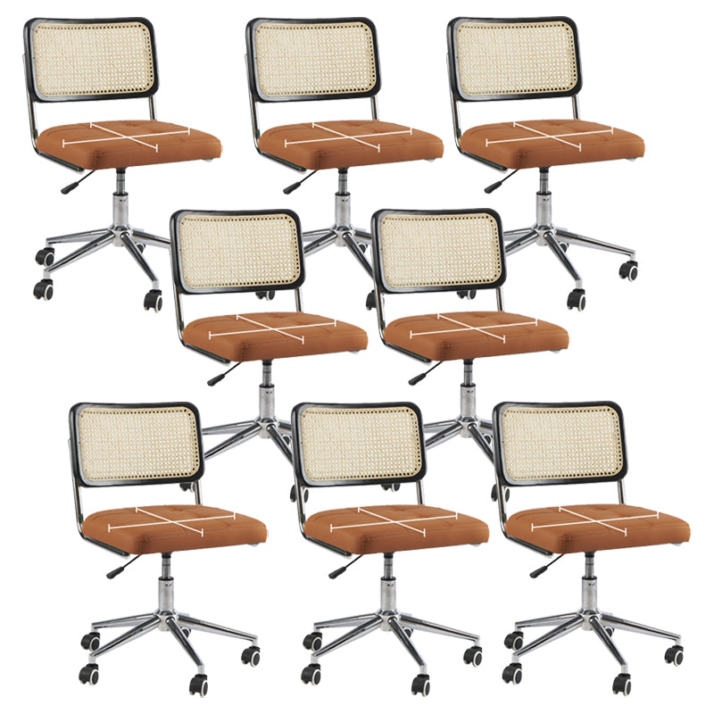 Modern Office Chair Leather Adjustable Seat Height Chair with Wheels