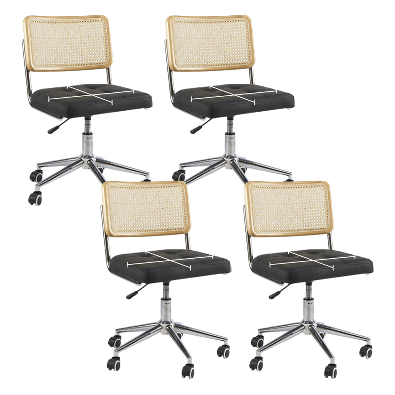 Modern Office Chair Leather Adjustable Seat Height Chair with Wheels