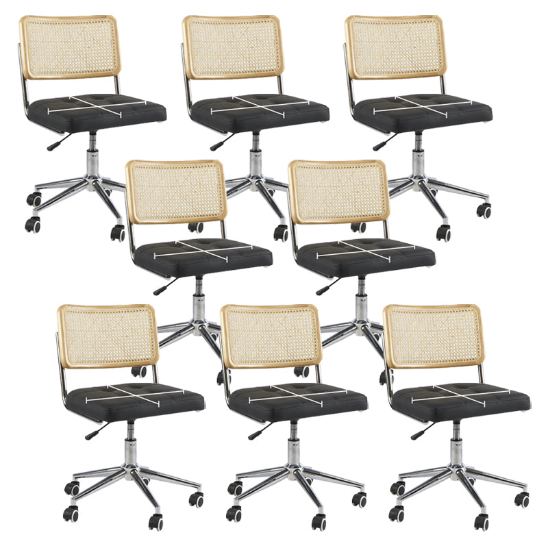 Modern Office Chair Leather Adjustable Seat Height Chair with Wheels