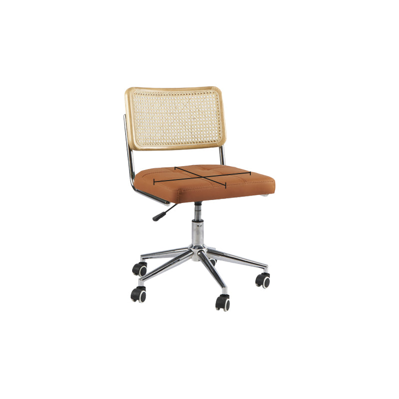 Modern Office Chair Leather Adjustable Seat Height Chair with Wheels