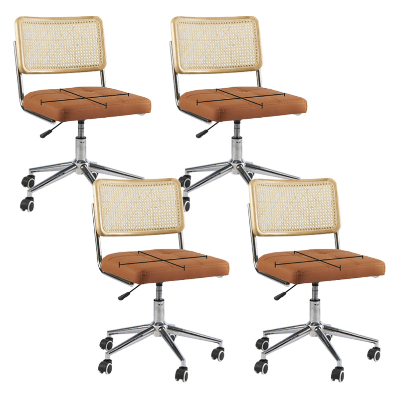 Modern Office Chair Leather Adjustable Seat Height Chair with Wheels