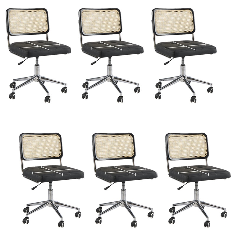 Modern Office Chair Leather Adjustable Seat Height Chair with Wheels