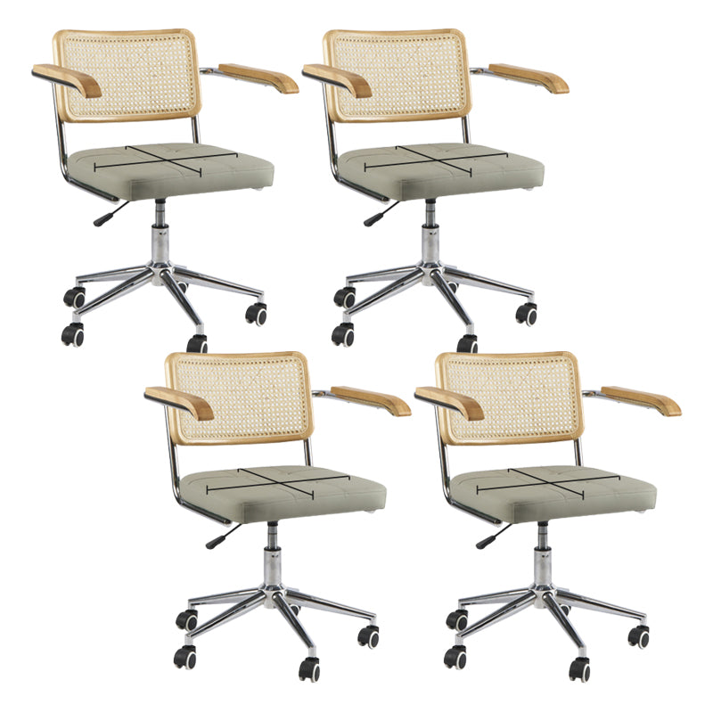 Modern Office Chair Leather Adjustable Seat Height Chair with Wheels