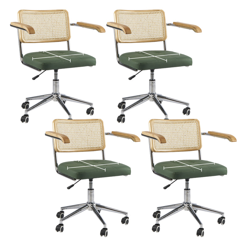 Modern Office Chair Leather Adjustable Seat Height Chair with Wheels