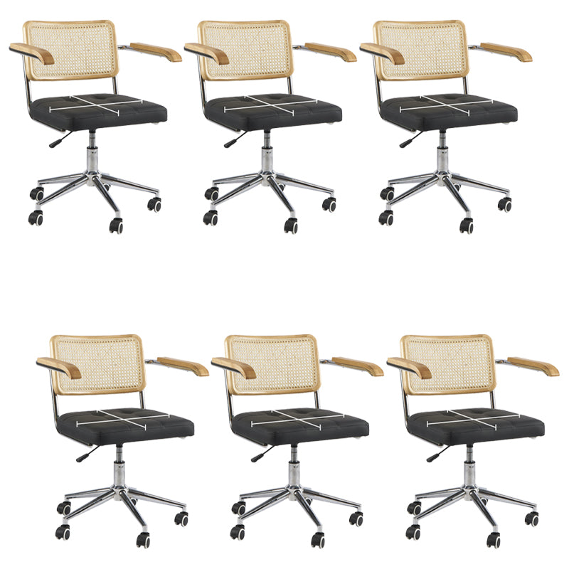 Modern Office Chair Leather Adjustable Seat Height Chair with Wheels