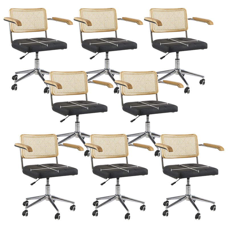 Modern Office Chair Leather Adjustable Seat Height Chair with Wheels