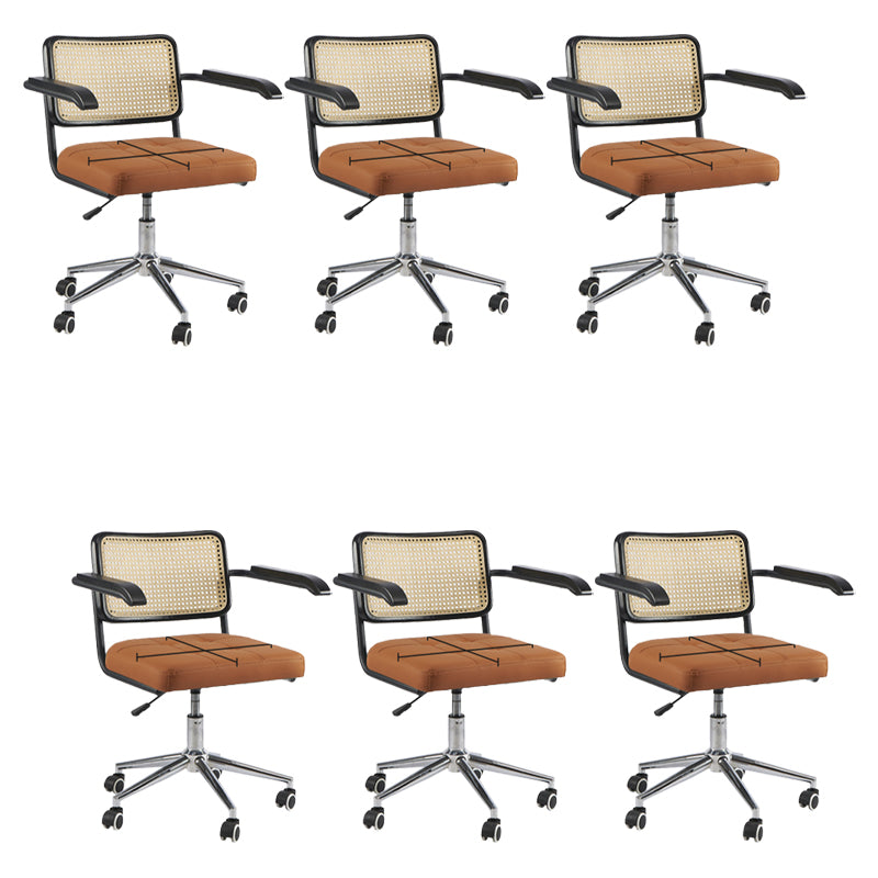 Modern Office Chair Leather Adjustable Seat Height Chair with Wheels