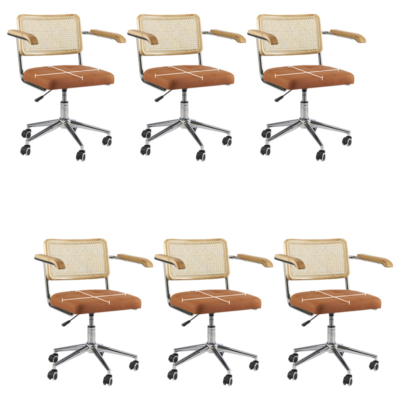 Modern Office Chair Leather Adjustable Seat Height Chair with Wheels