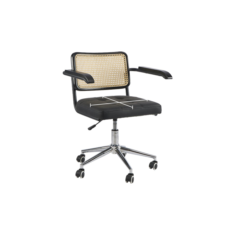 Modern Office Chair Leather Adjustable Seat Height Chair with Wheels