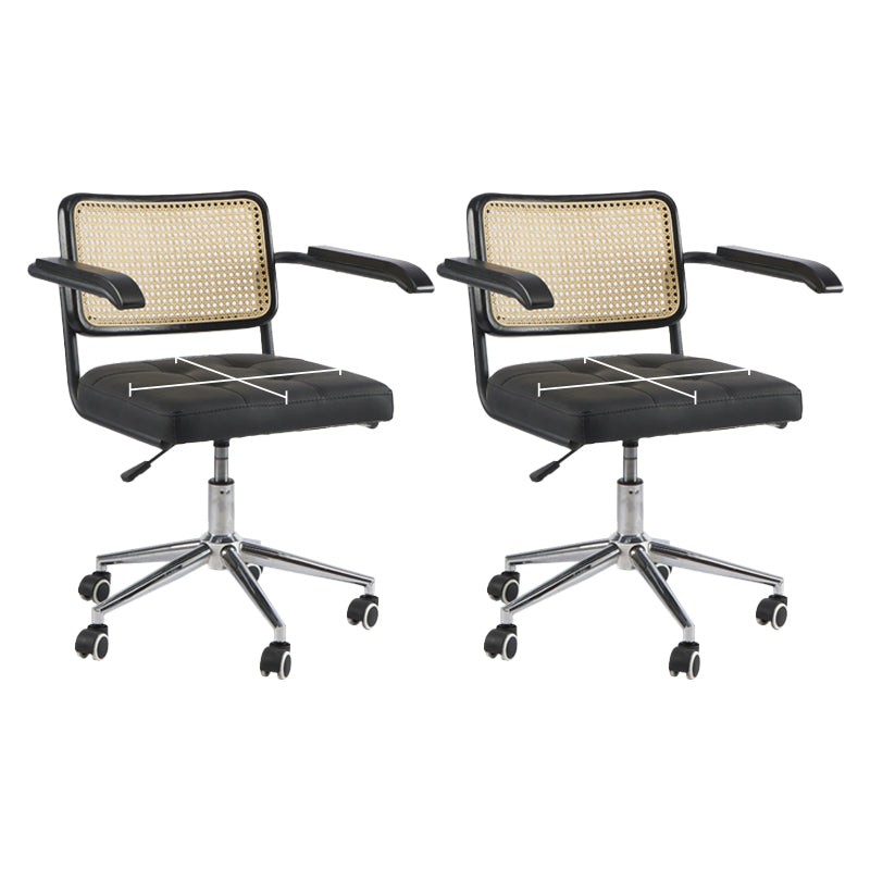 Modern Office Chair Leather Adjustable Seat Height Chair with Wheels