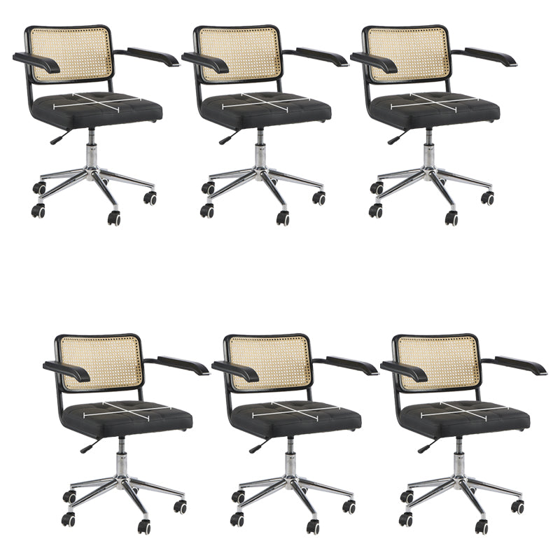 Modern Office Chair Leather Adjustable Seat Height Chair with Wheels