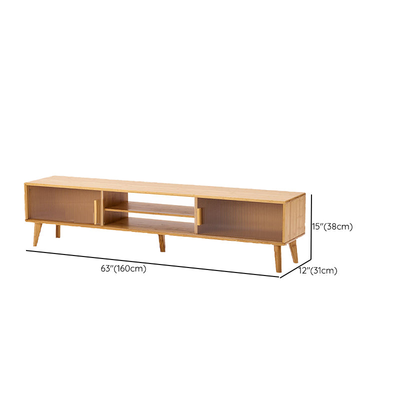 Scandinavian TV Stand Console Wooden Media Console TV Stand with Legs