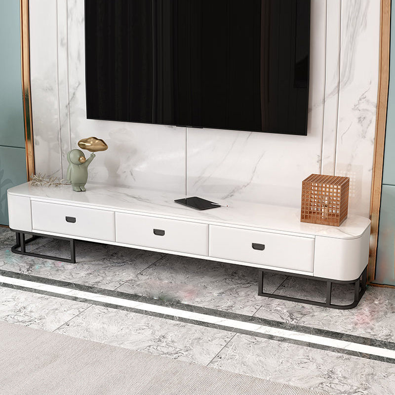 Glam TV Stand Console Stone Media Console TV Stand with Drawers