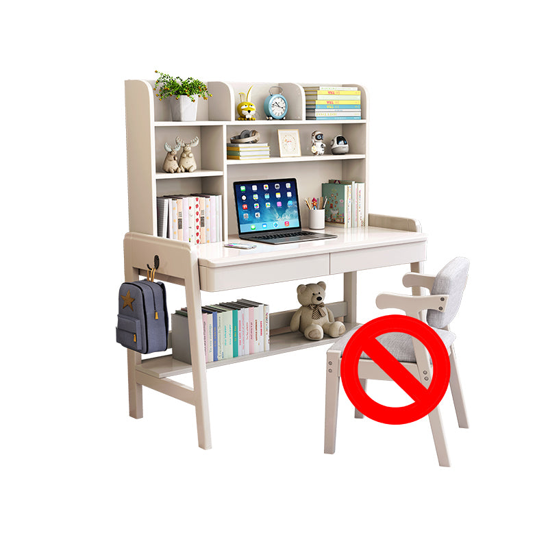 Solid Wood Study Desk Multifunctional Lifting Home Desk with Drawer Student Table